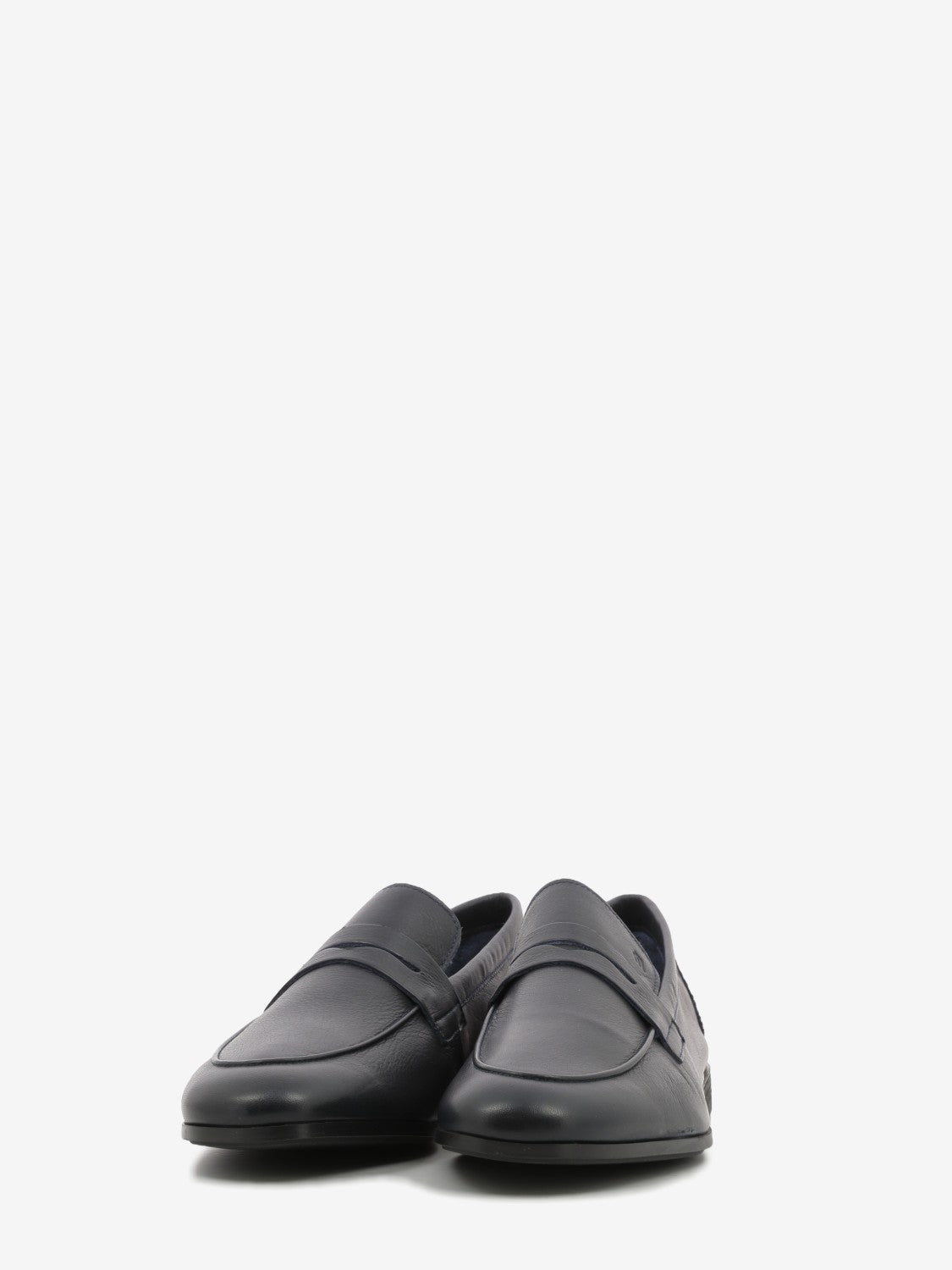 Mocassino pelle blu