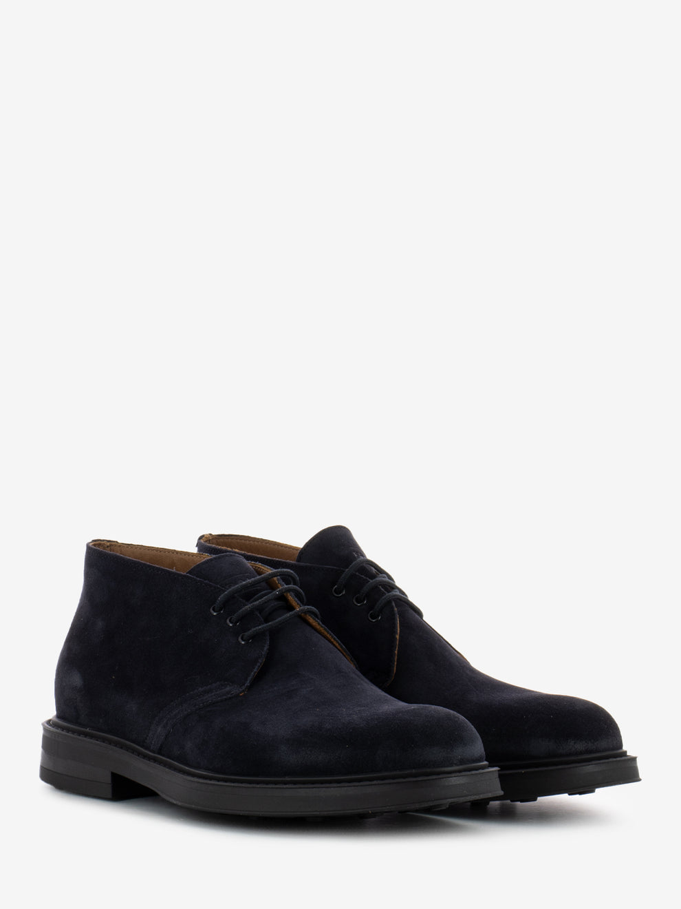 Waxy suede rubber blue polish