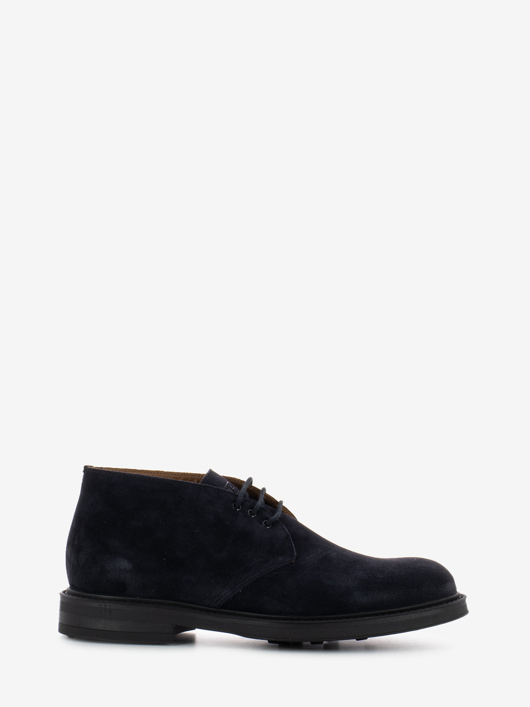 Waxy suede rubber blue polish