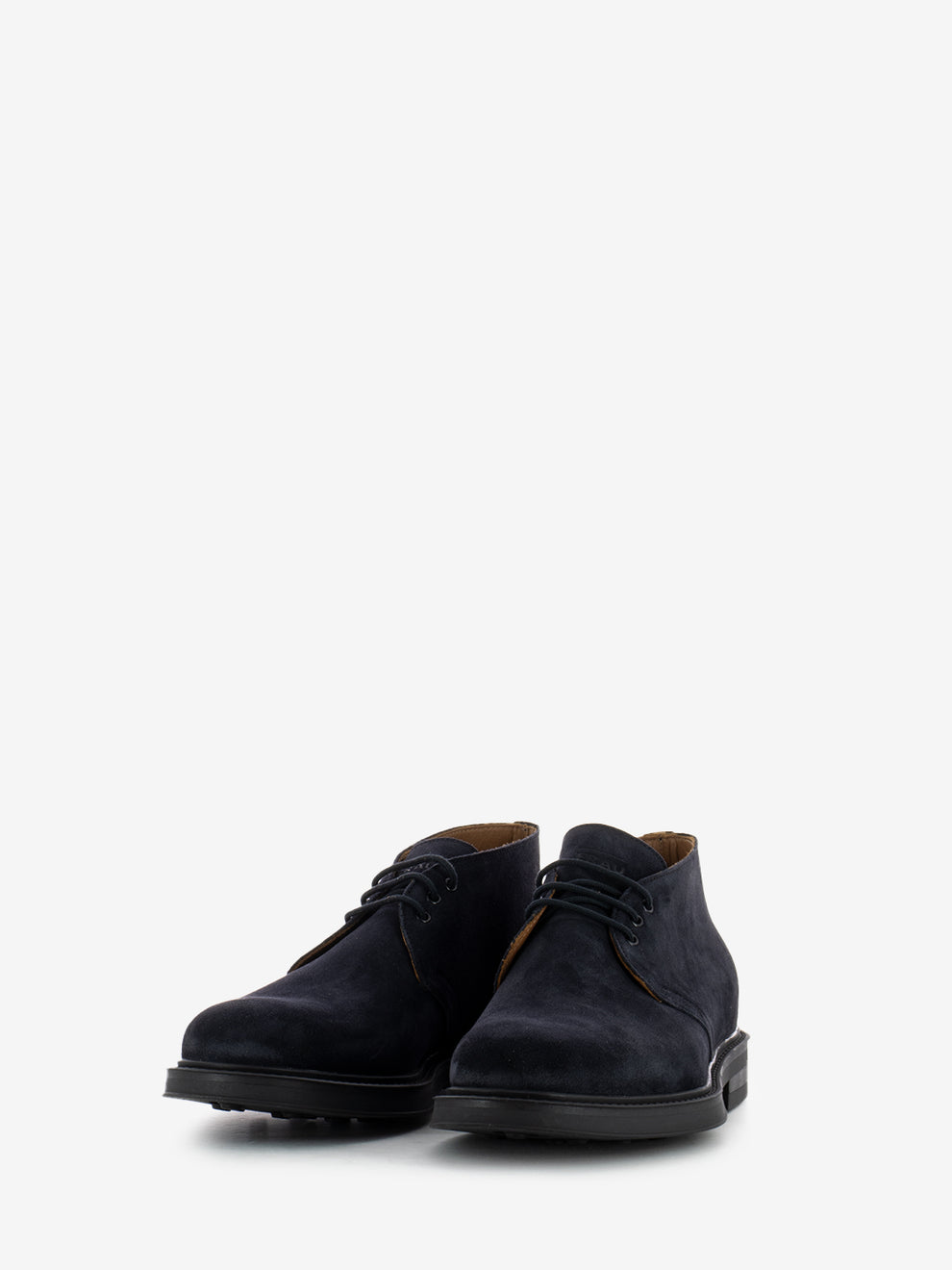 Waxy suede rubber blue polish