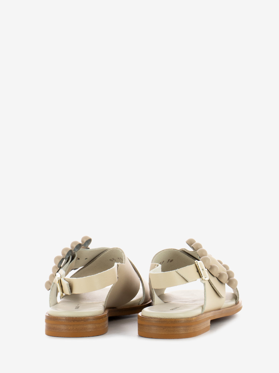 Sandali London fibbia design oyster