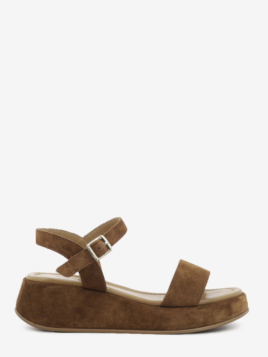 Burnt suede wedge sandal