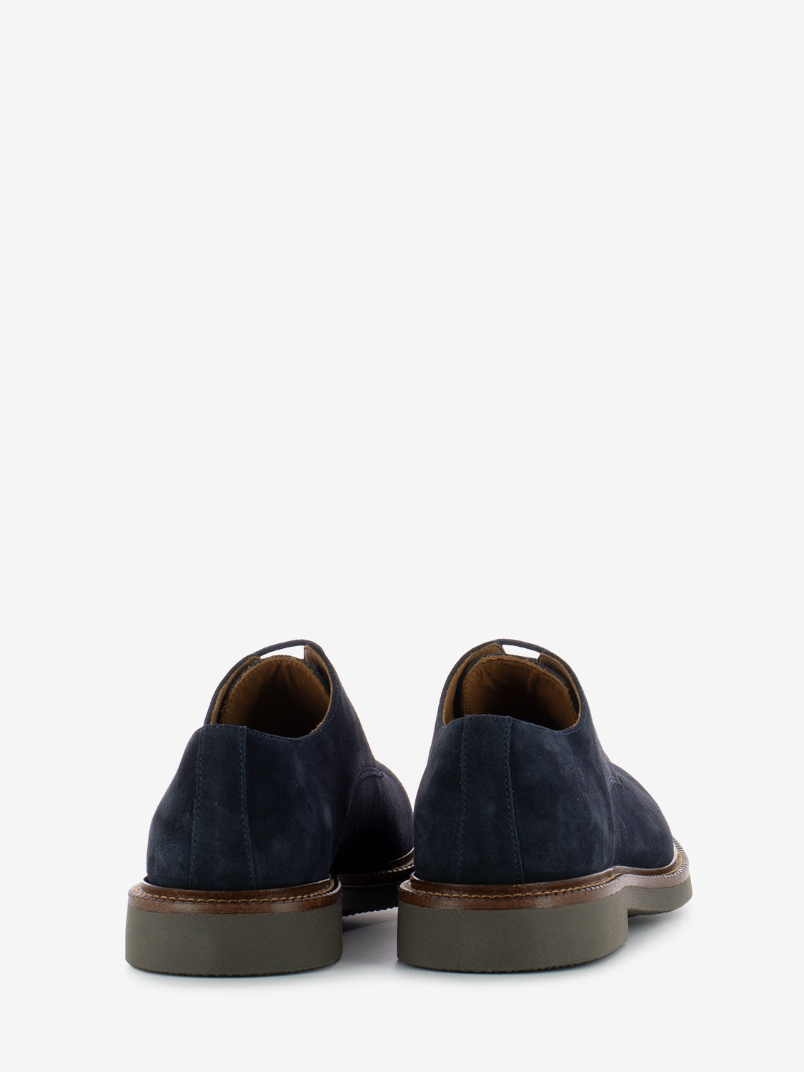 Scarpa in suede blu / tabacco