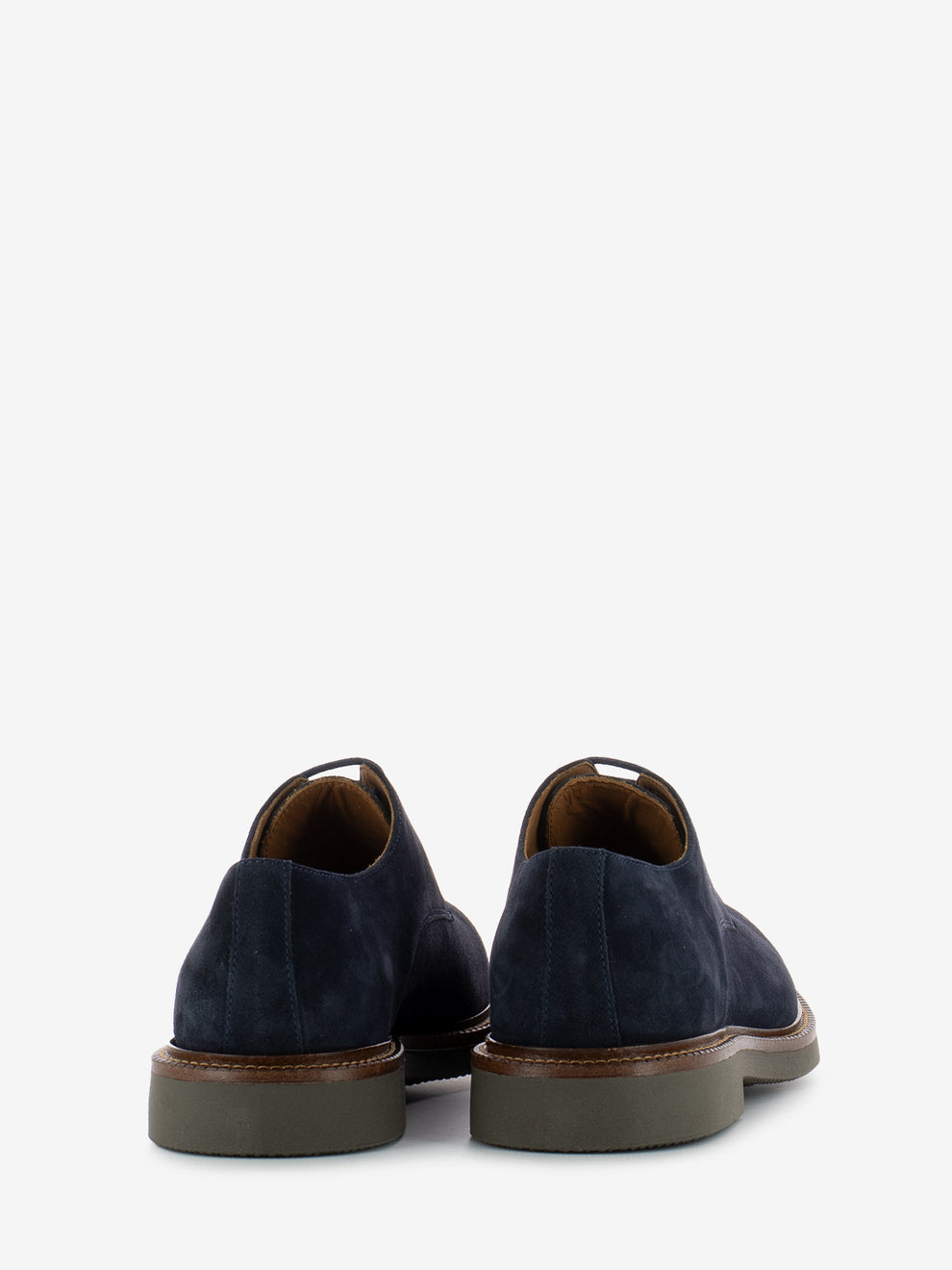 Scarpa in suede blu / tabacco
