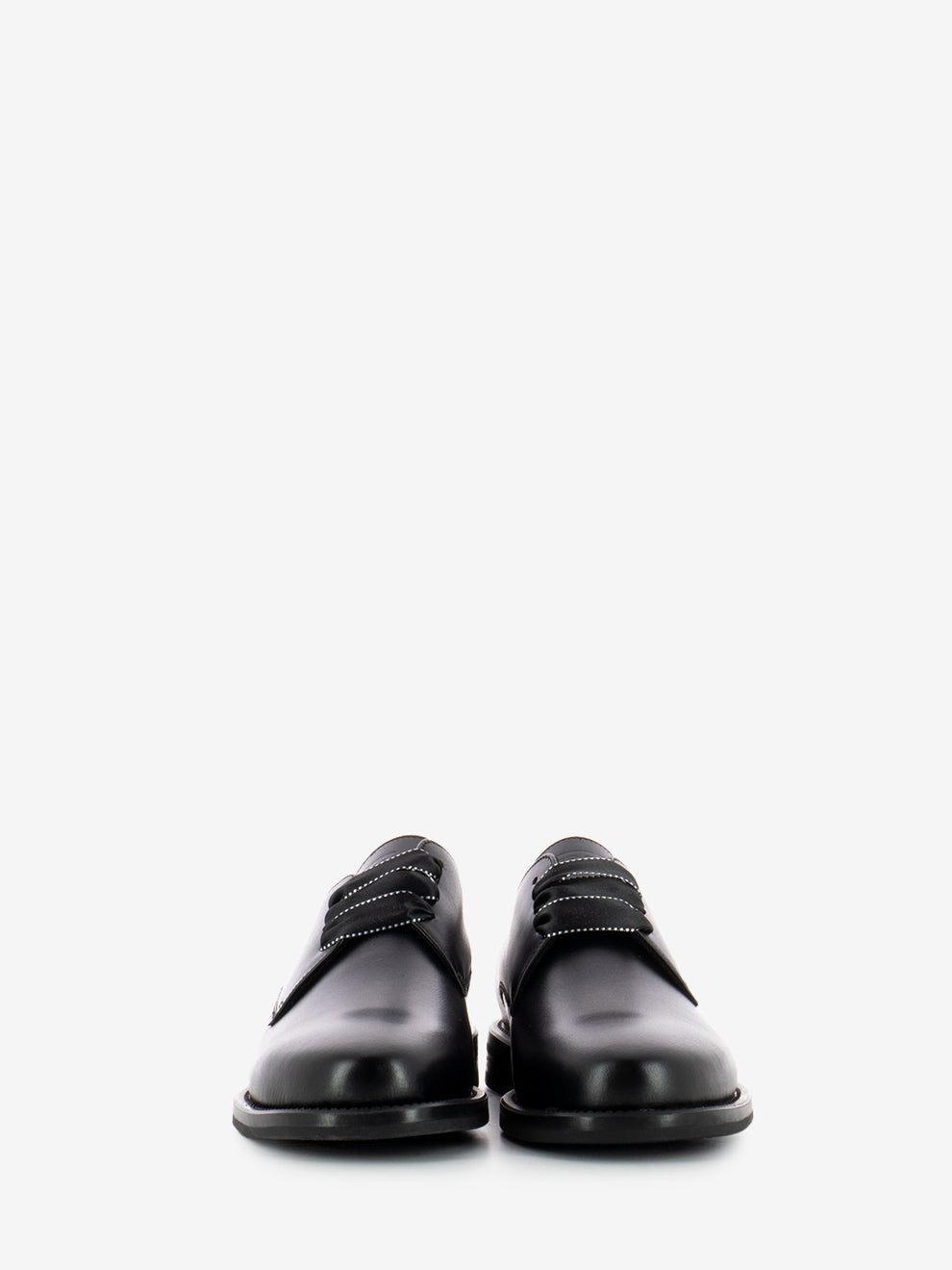 Scarpe derby con lacci in raso nere