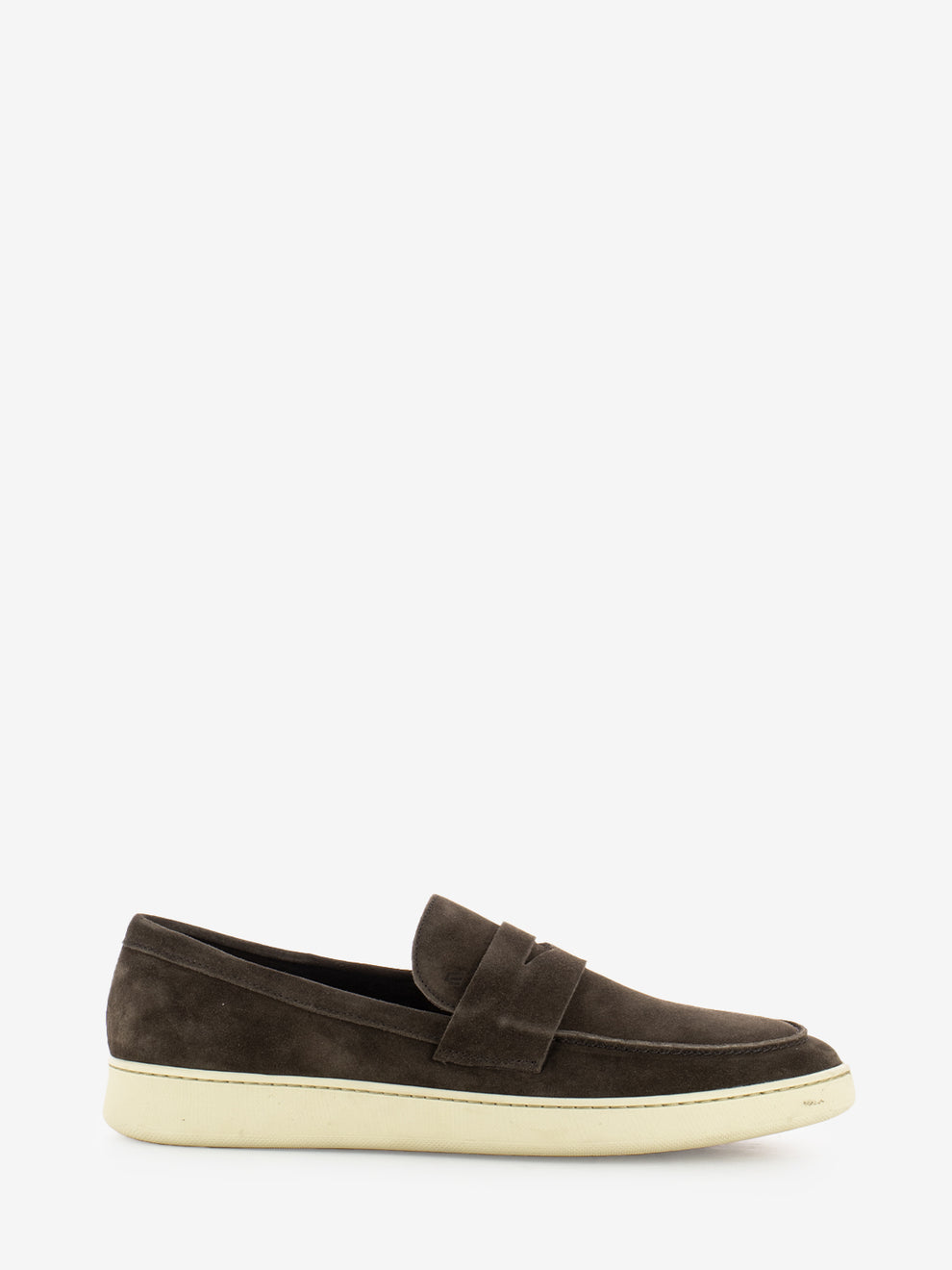 Slip-on in suede testa di moro