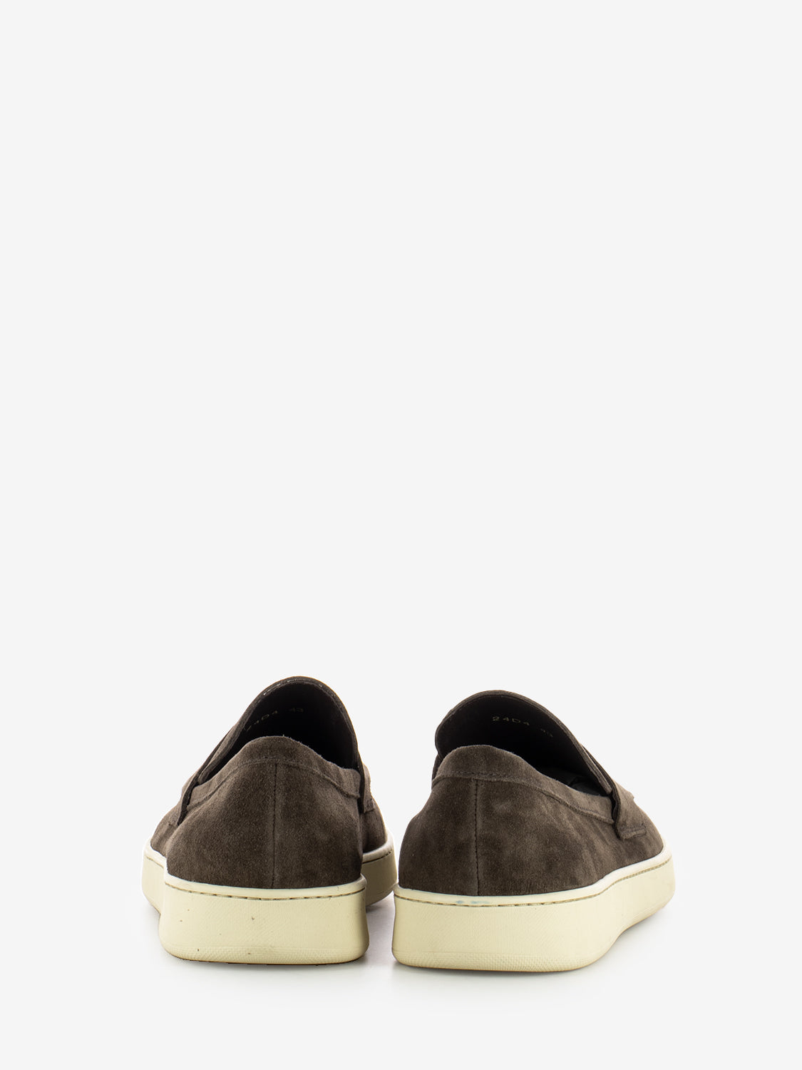 Slip-on in suede testa di moro