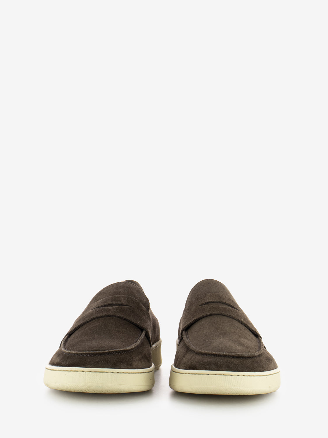 Slip-on in suede testa di moro