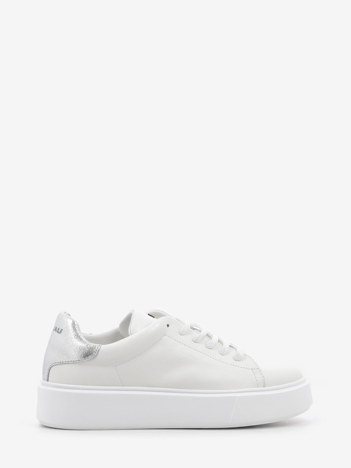 Sneaker pelle gesso / argento