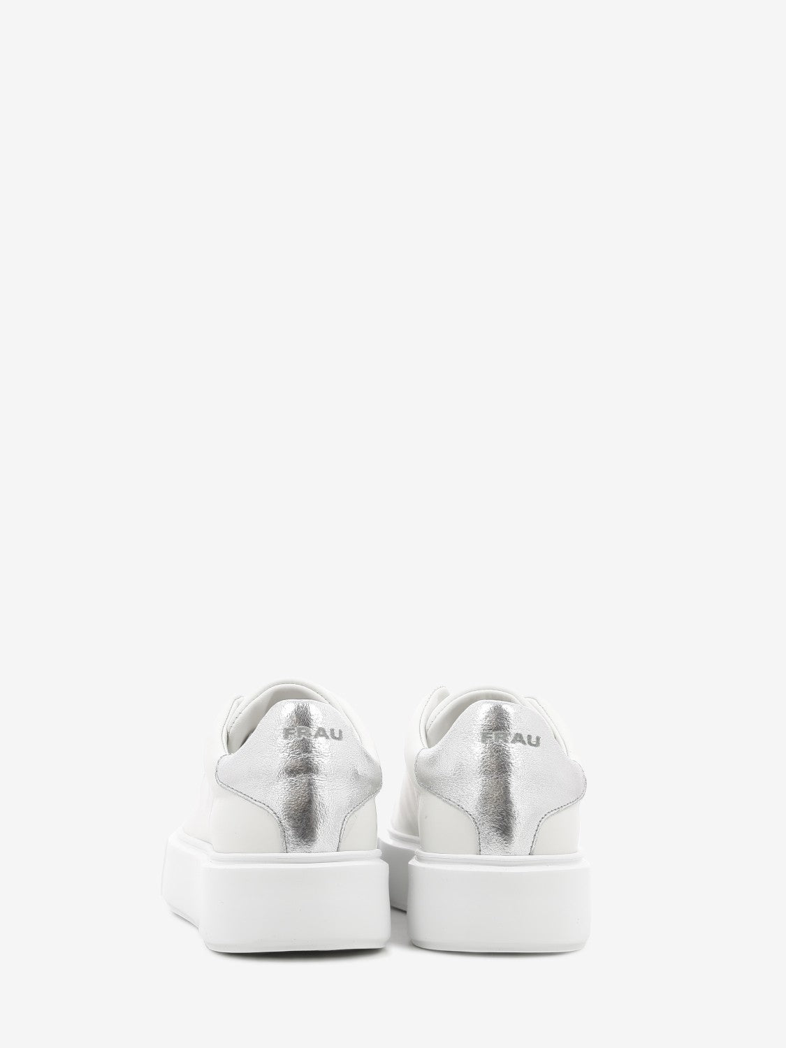 Sneaker pelle gesso / argento