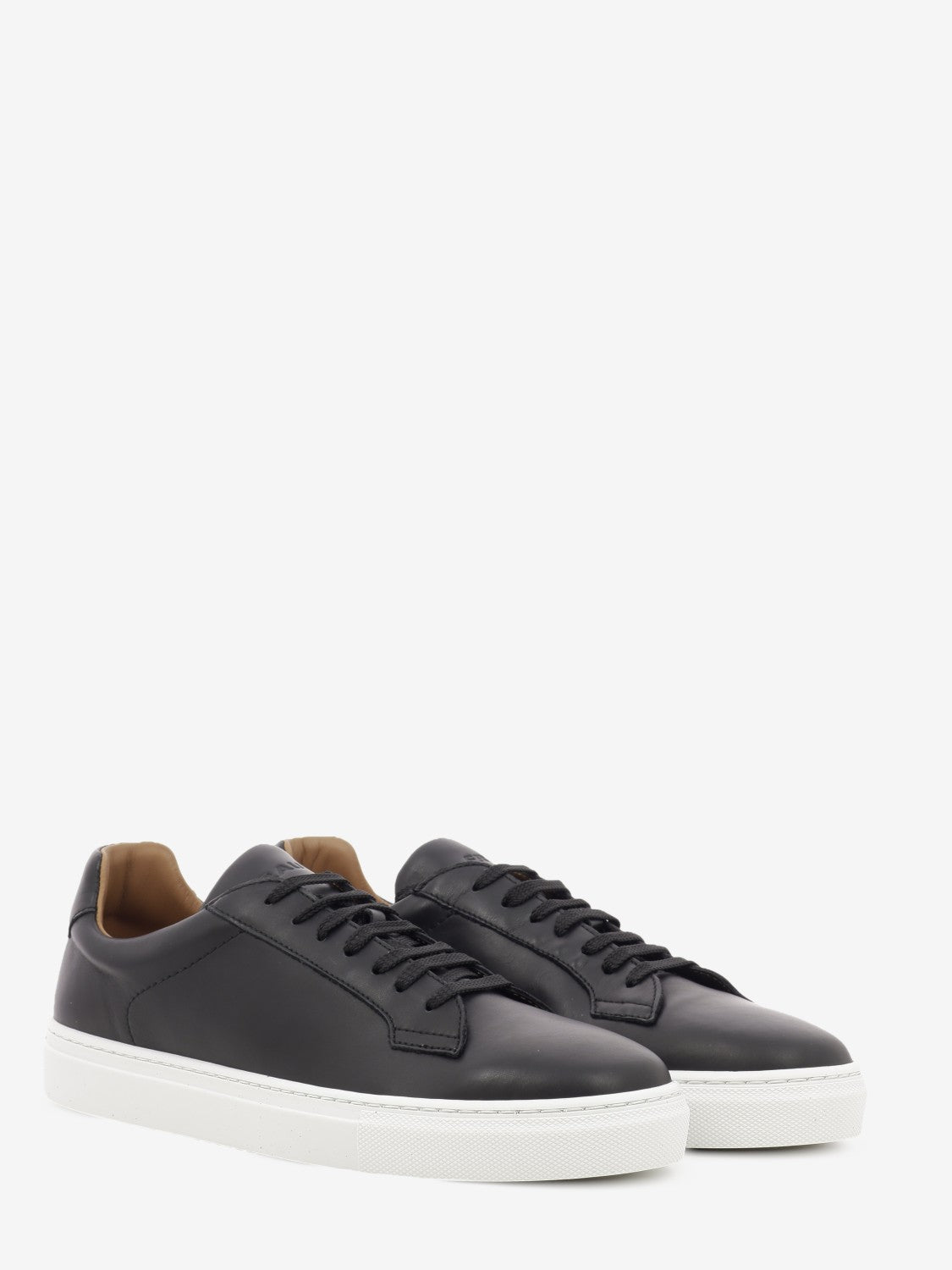 Black leather sneaker