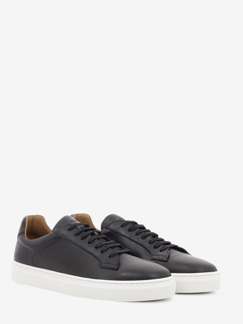 Black leather sneaker