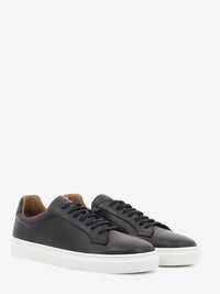 Black leather sneaker