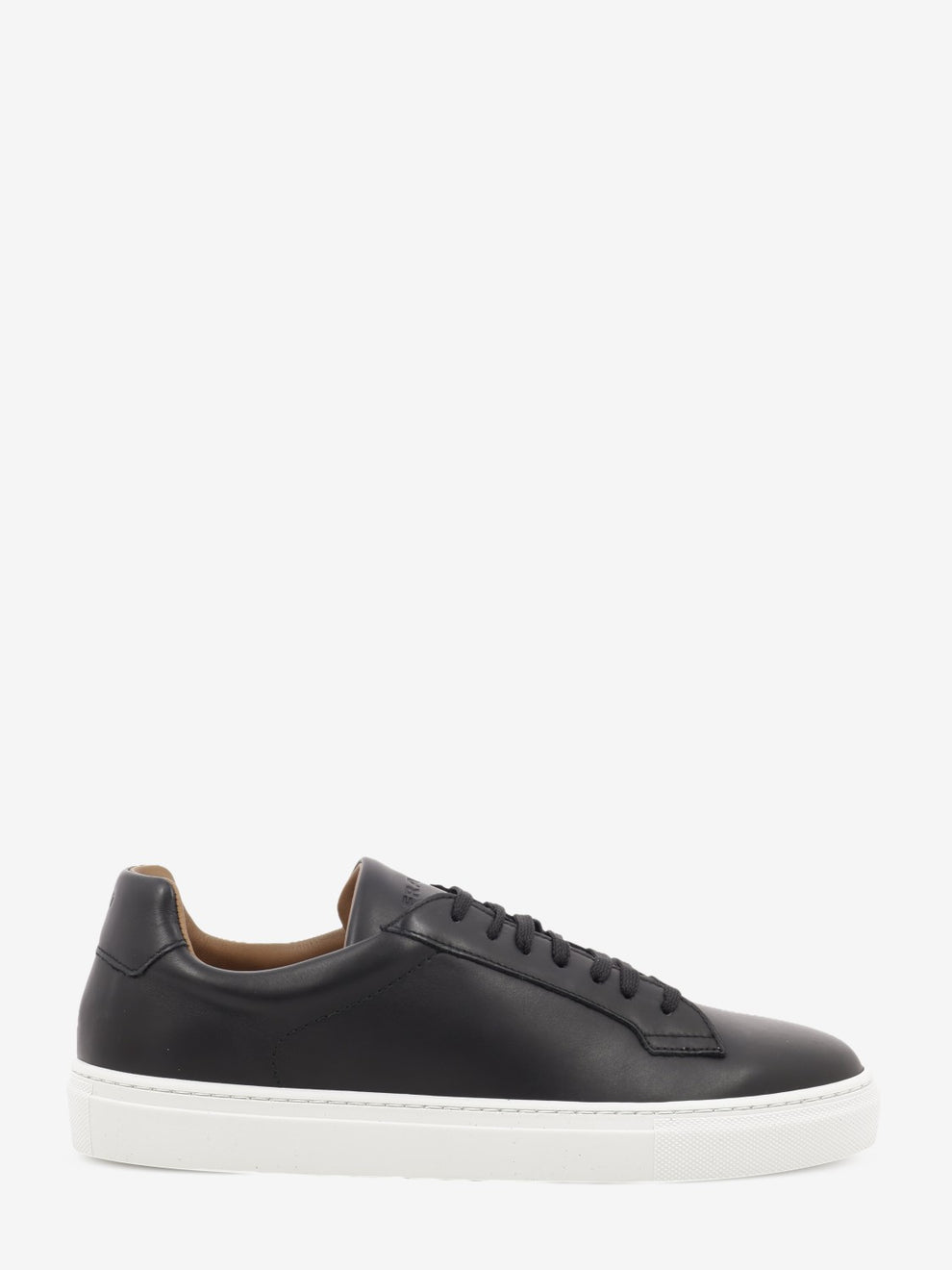Black leather sneaker