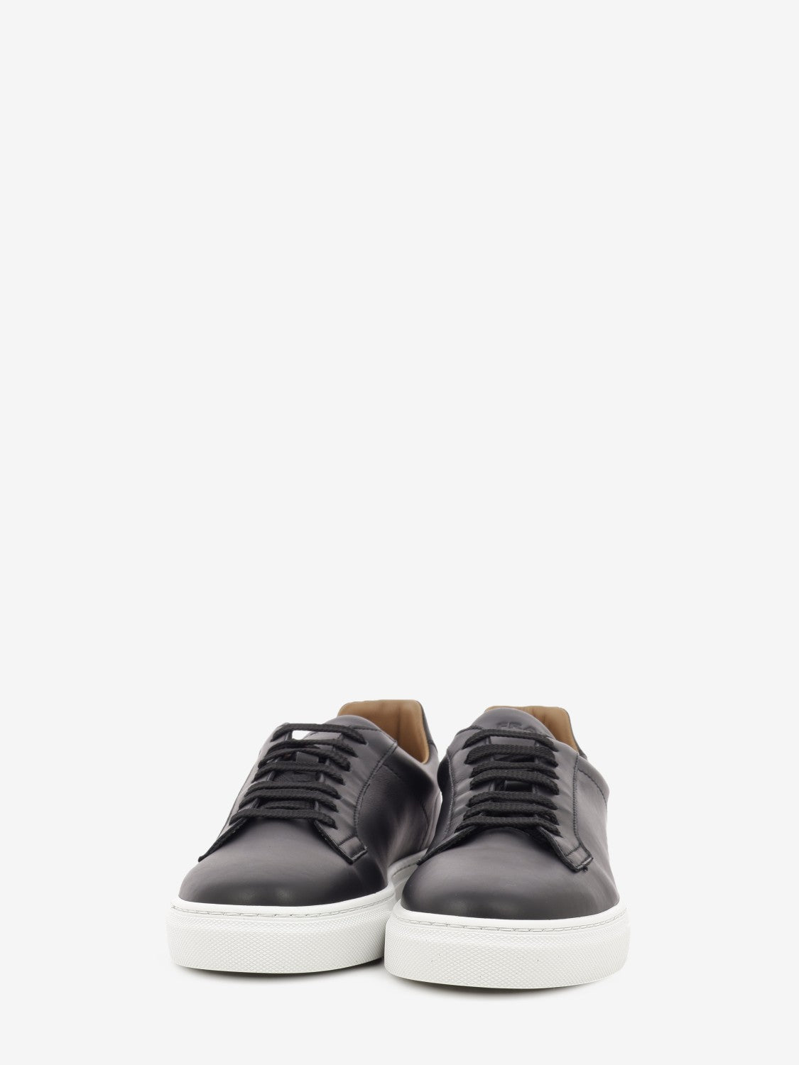 Black leather sneaker