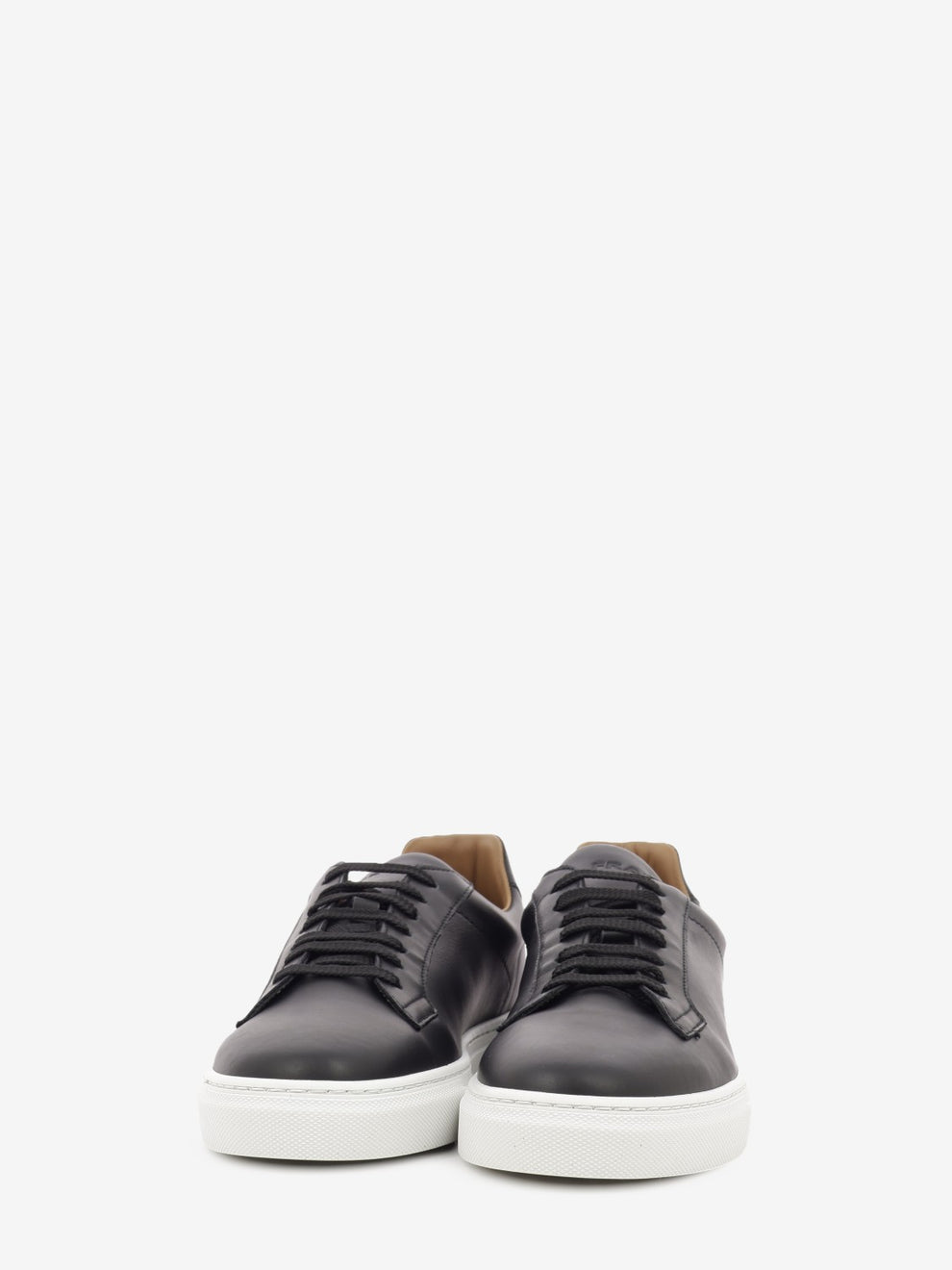 Black leather sneaker