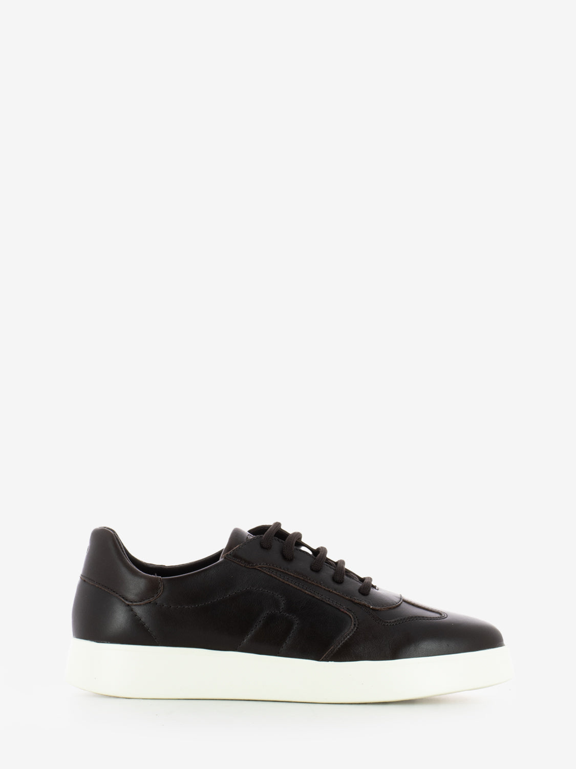 Sneakers in pelle legno / panna
