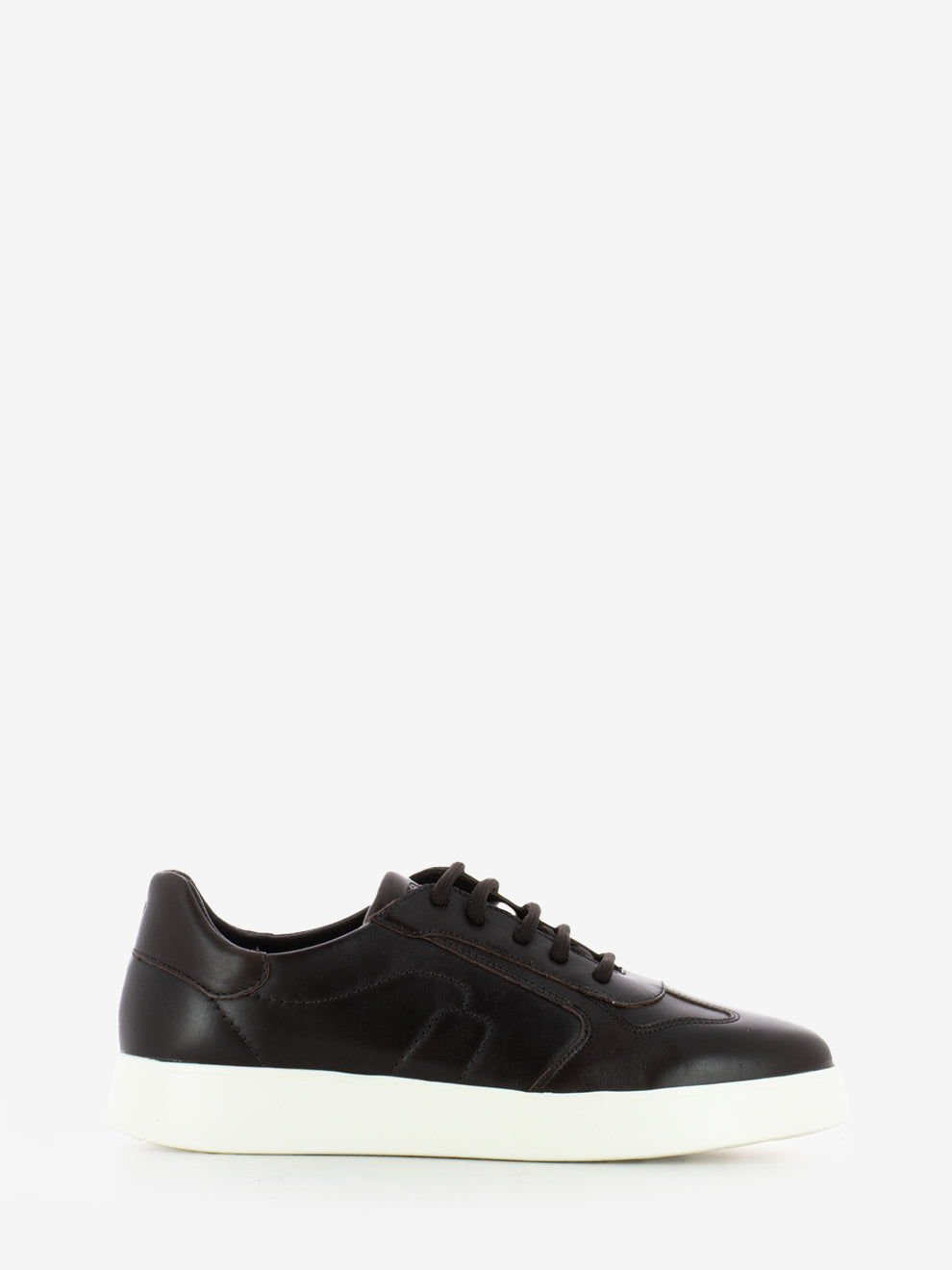 Sneakers in pelle legno / panna