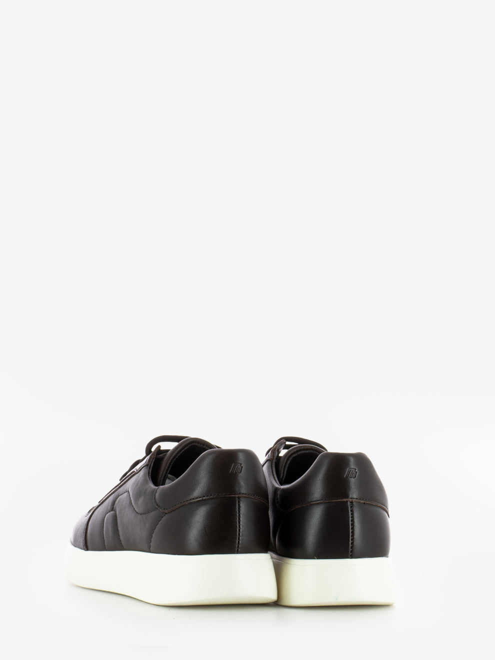 Sneakers in pelle legno / panna