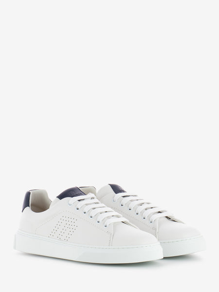 Sneakers in pelle Mousse bianco / blu