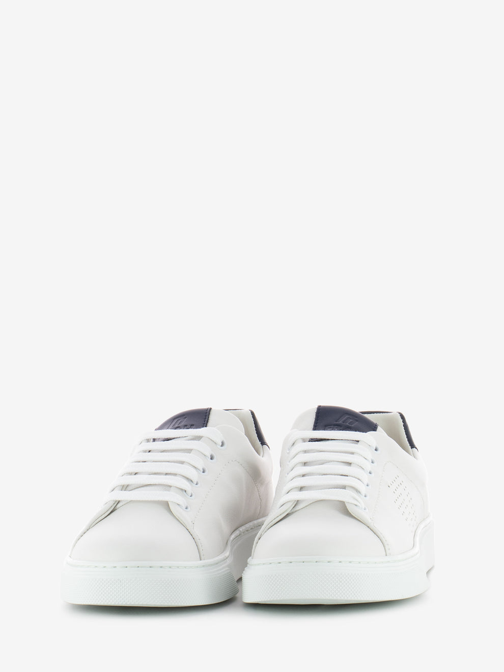 Sneakers in pelle Mousse bianco / blu