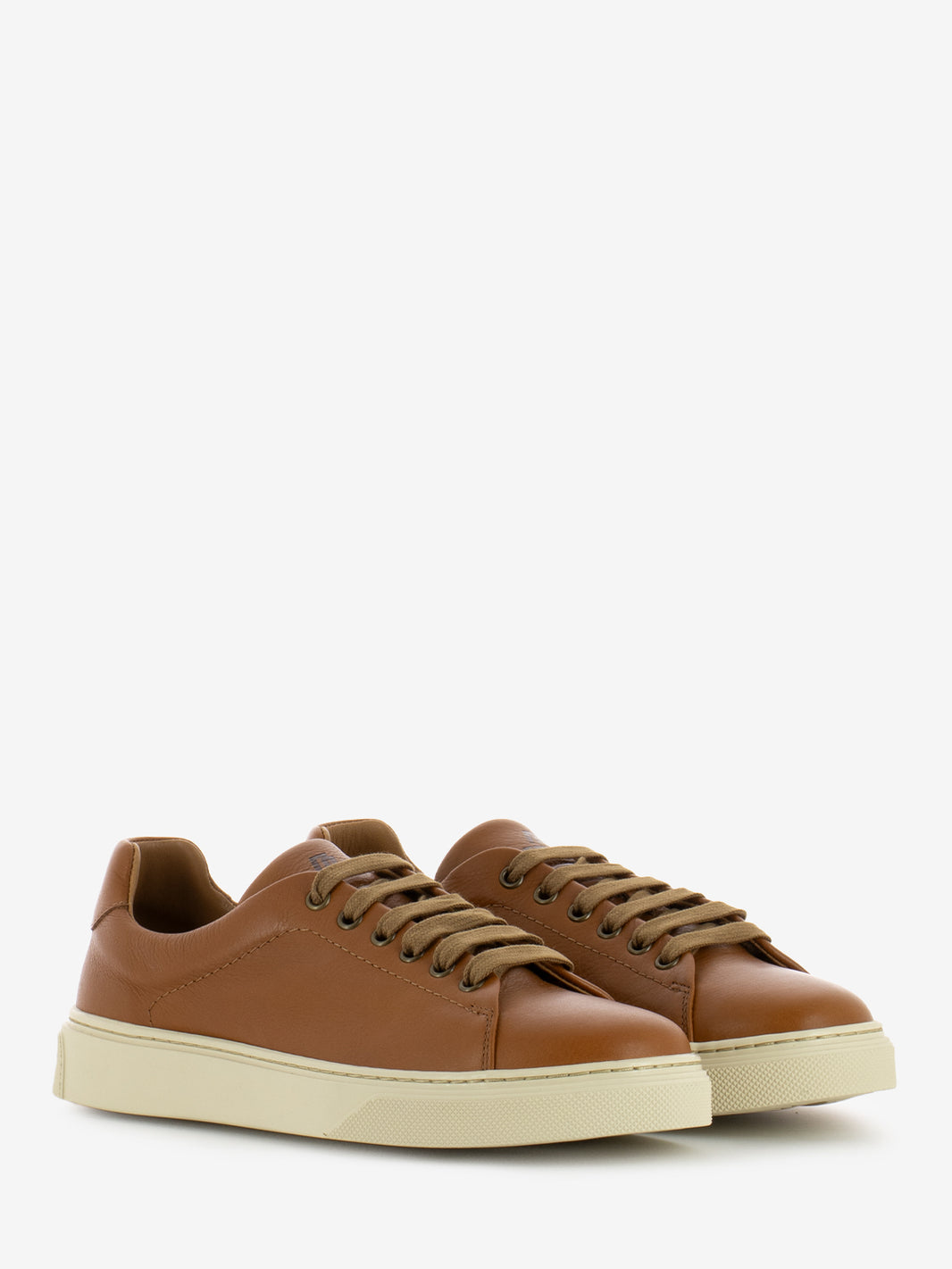 Sneakers in pelle Mousse cognac