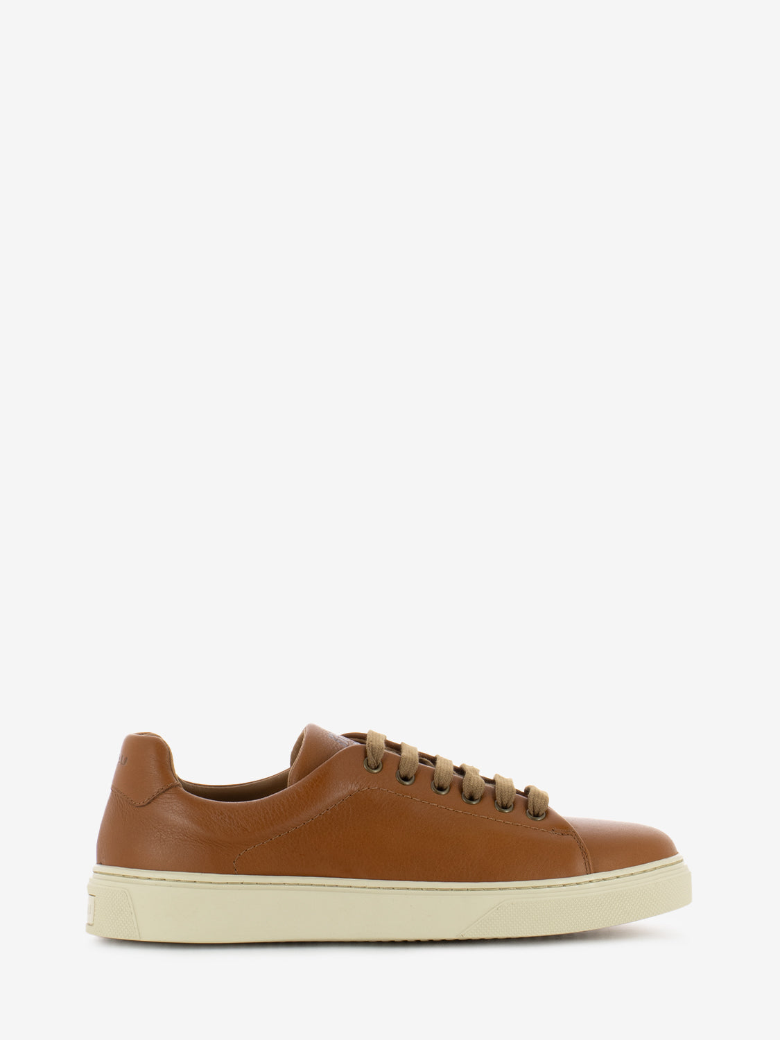 Sneakers in pelle Mousse cognac