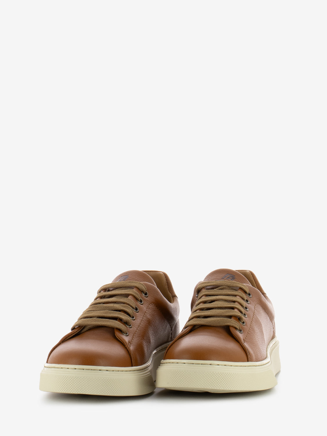 Sneakers in pelle Mousse cognac