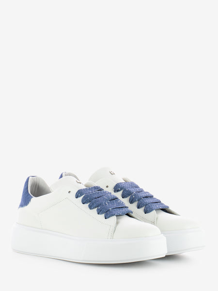 Sneakers jeans fancy bianco / blu