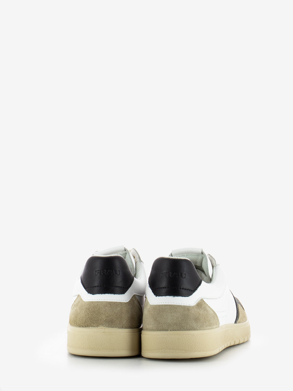 Sneakers suede e pelle bianco / grigio