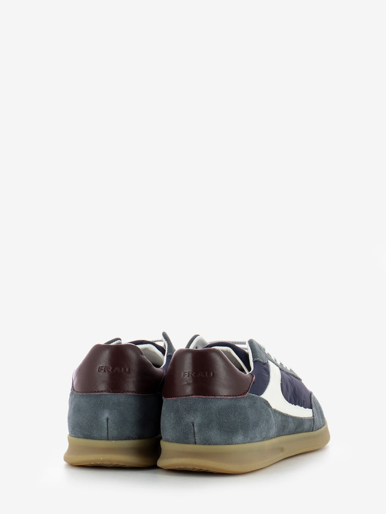 FRAU - Sneakers velour nylon grigio / blu