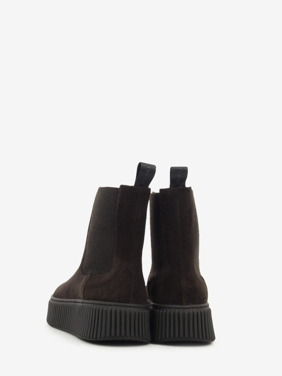 Stivaletto chelsea in suede waxy pepe