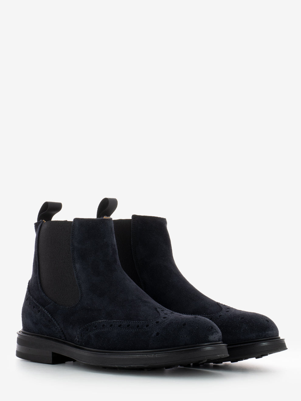 Waxy Blue Suede Ankle Boot