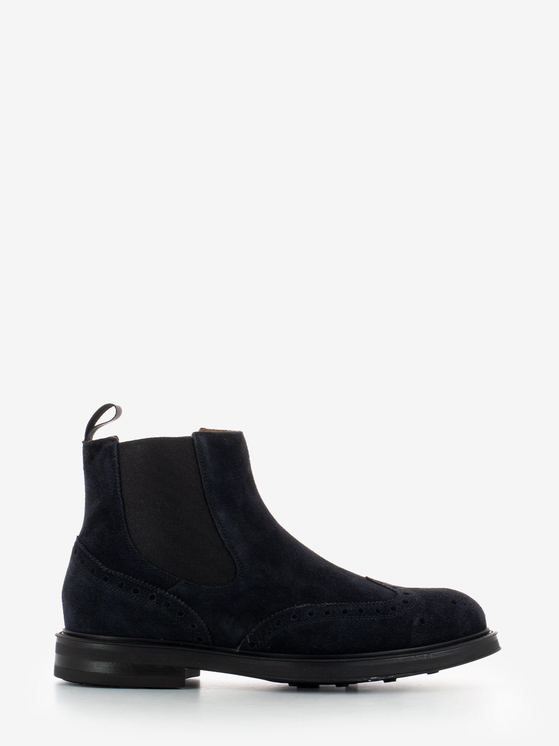Waxy Blue Suede Ankle Boot
