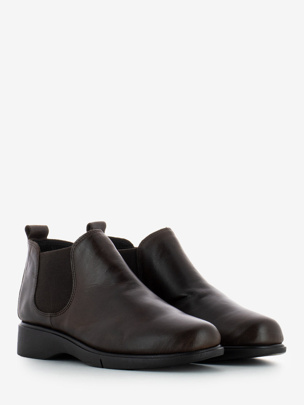 LOW ANKLE BOOT IN DARK BROWN LEATHER 53L1_BROW