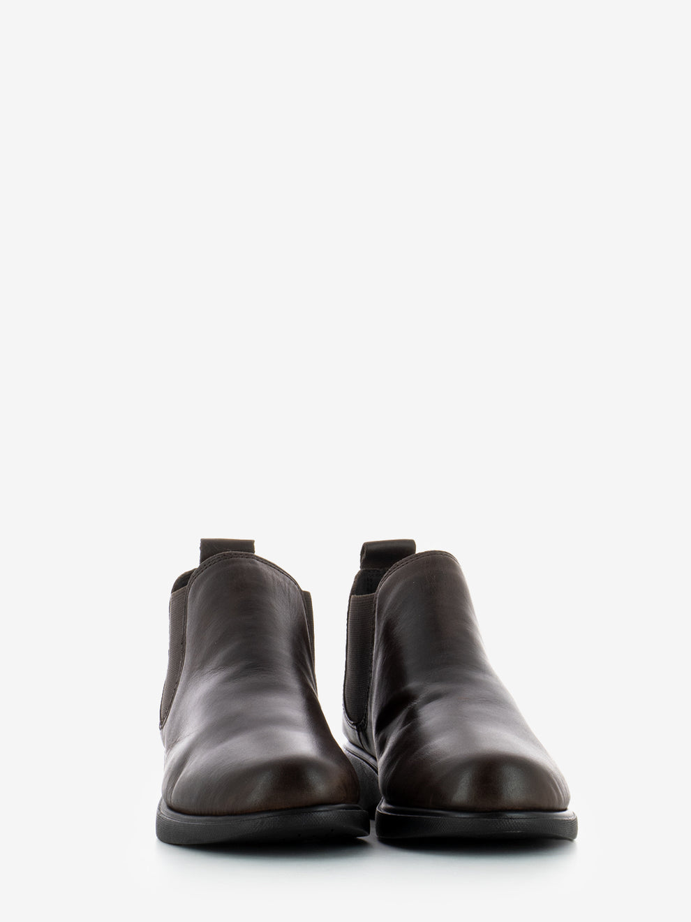 LOW ANKLE BOOT IN DARK BROWN LEATHER 53L1_BROW