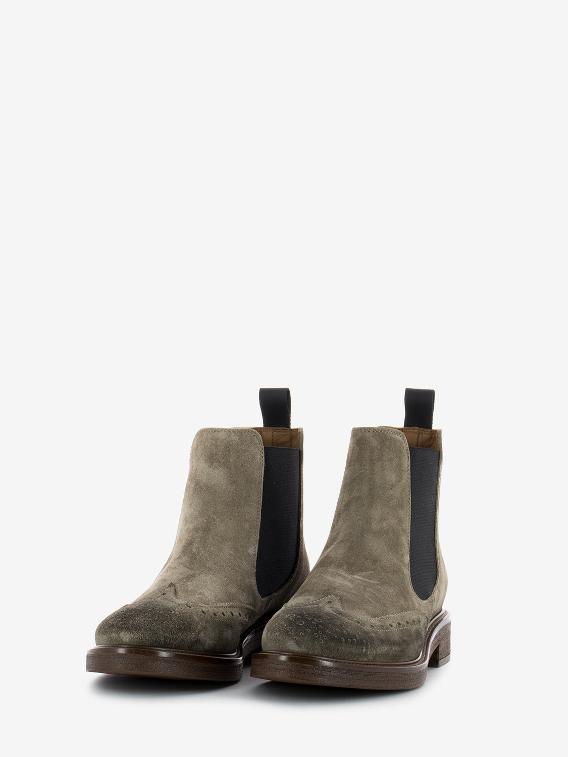 Waxy arena brogue ankle boots