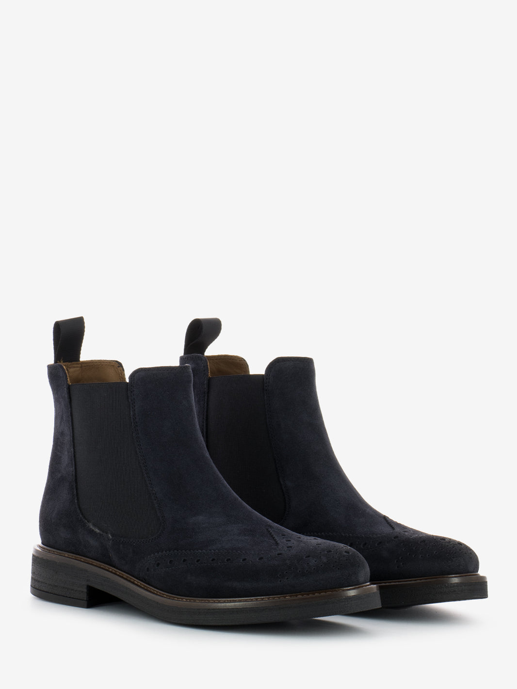 Tronchetti con brogue Waxy blu