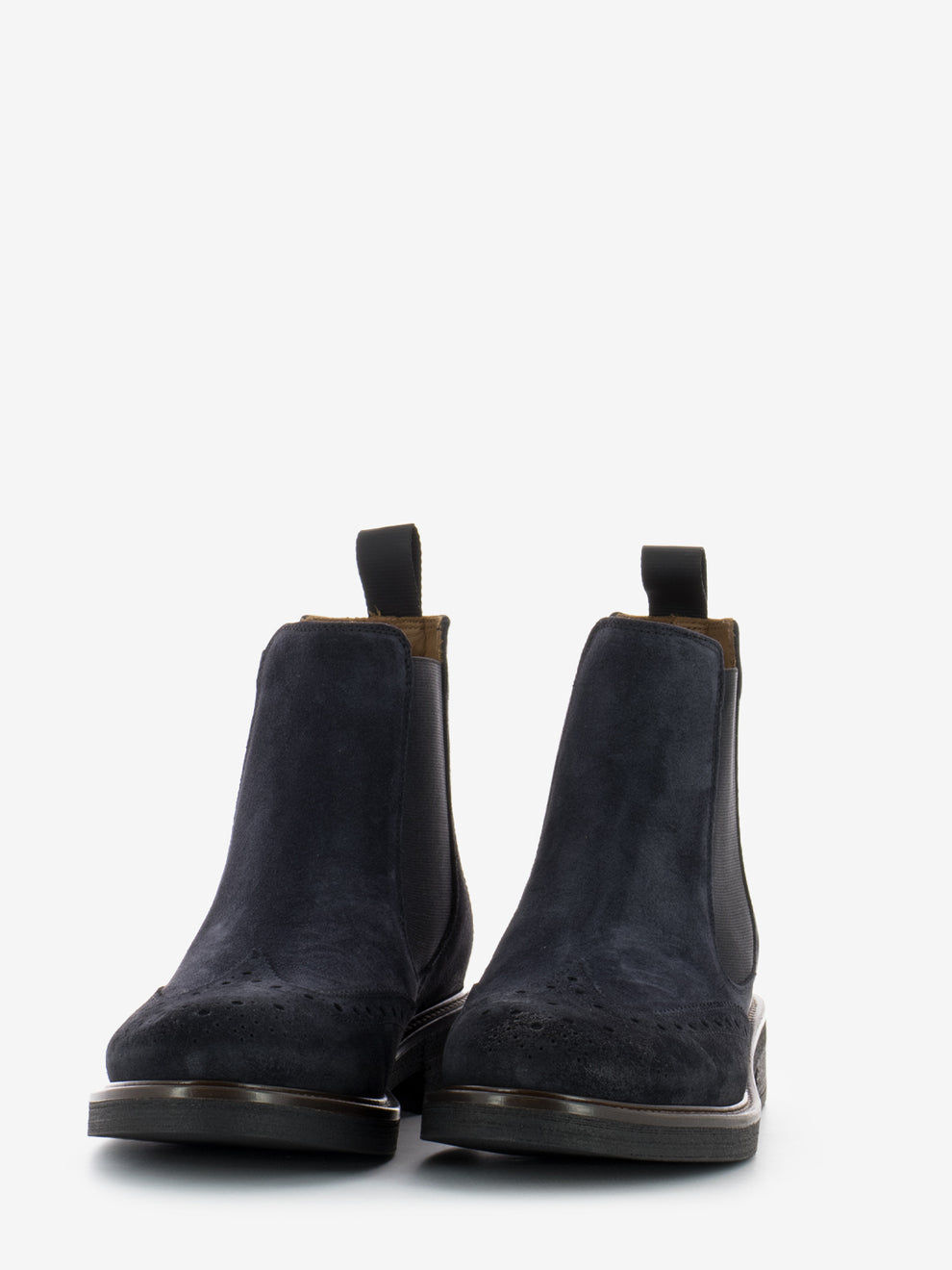 Tronchetti con brogue Waxy blu