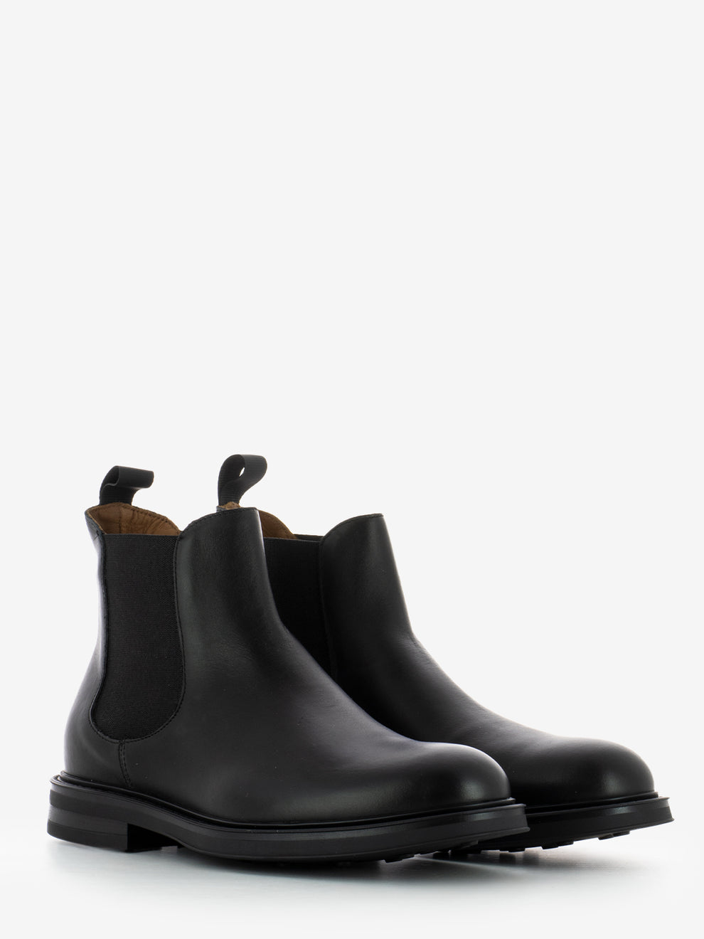 Black rubber poncho black ankle boots