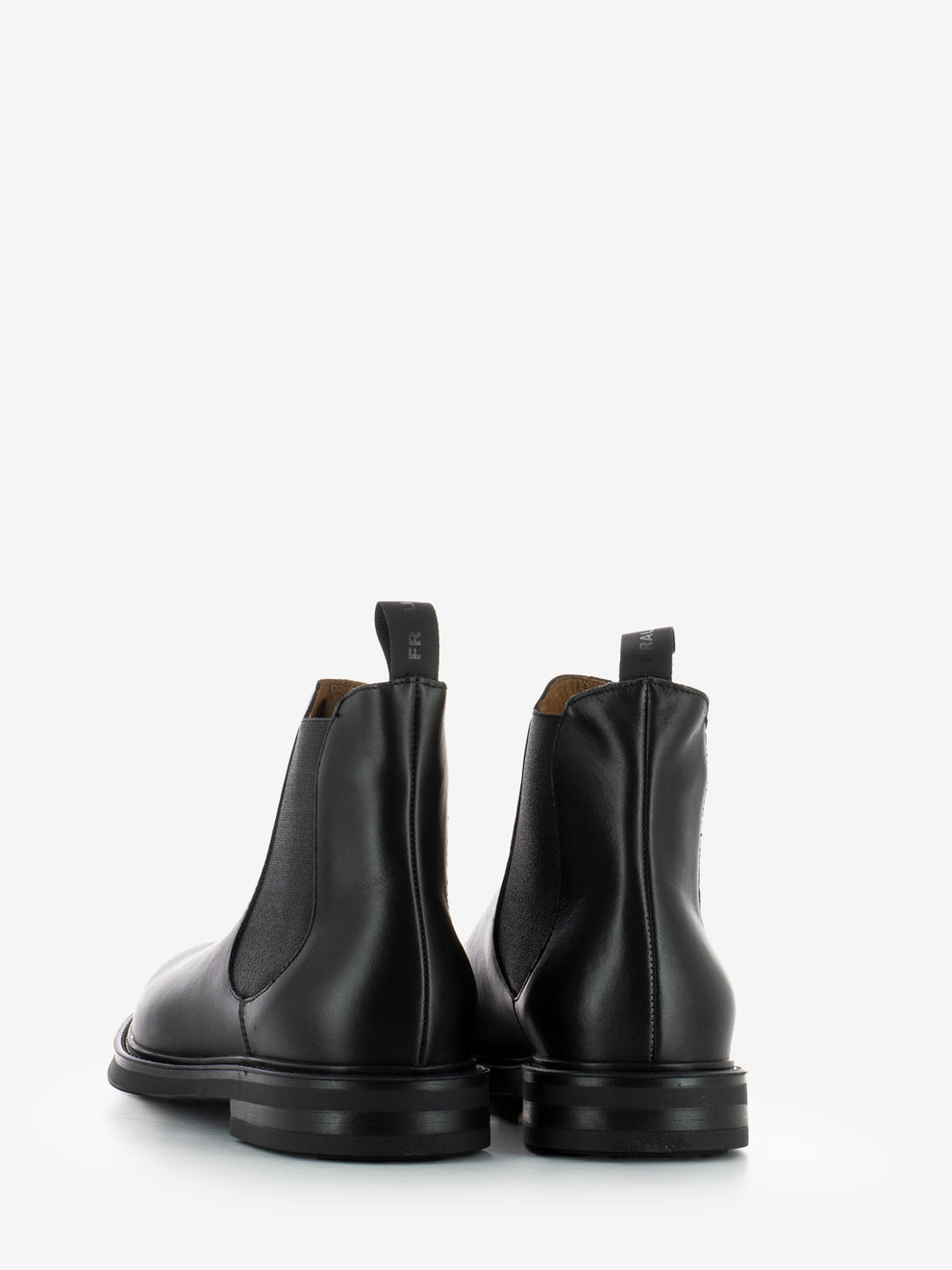 Black rubber poncho black ankle boots