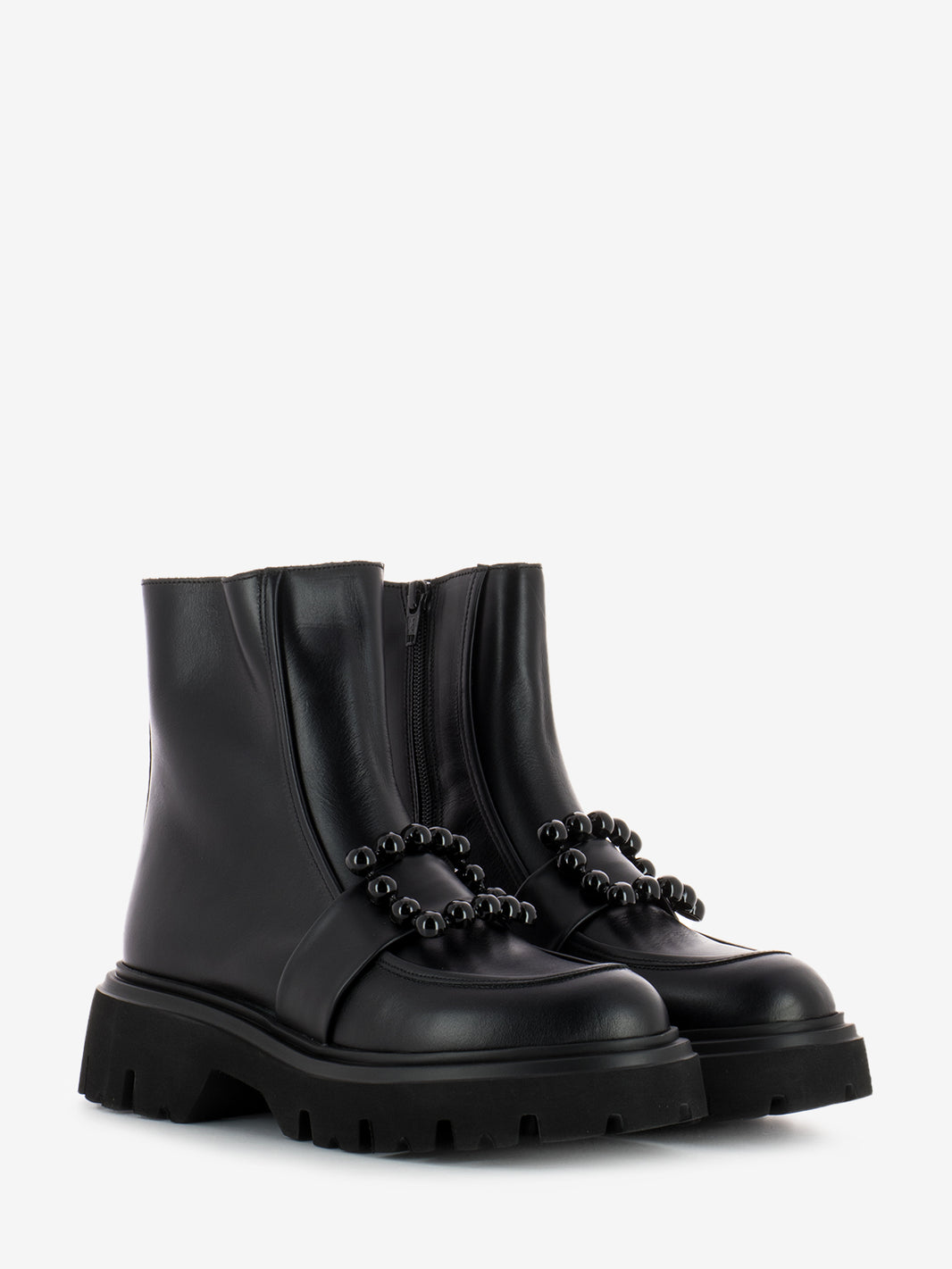 Tronchetto Seta in pelle nero