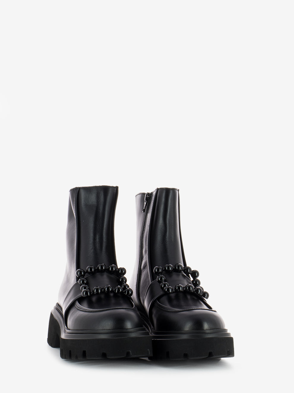 Black leather Seta ankle boot
