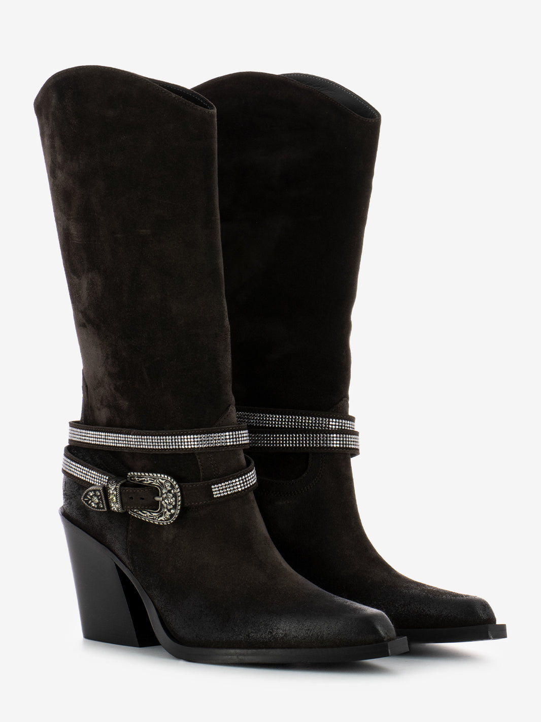 Tex boots in dark brown suede