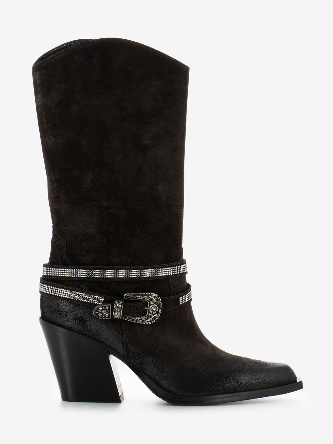 Tex boots in dark brown suede