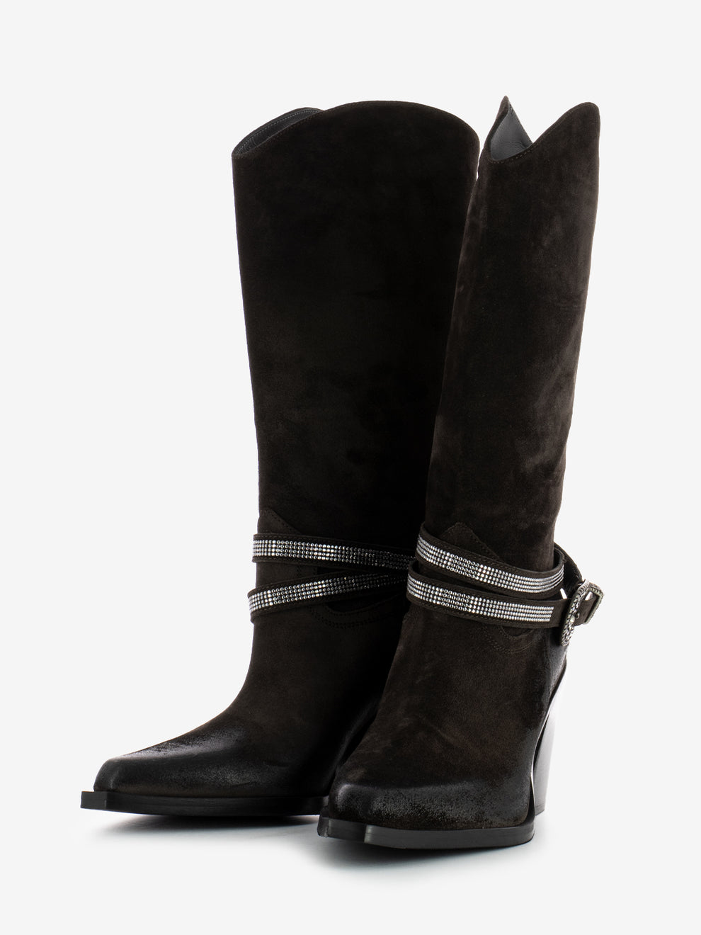 Tex boots in dark brown suede