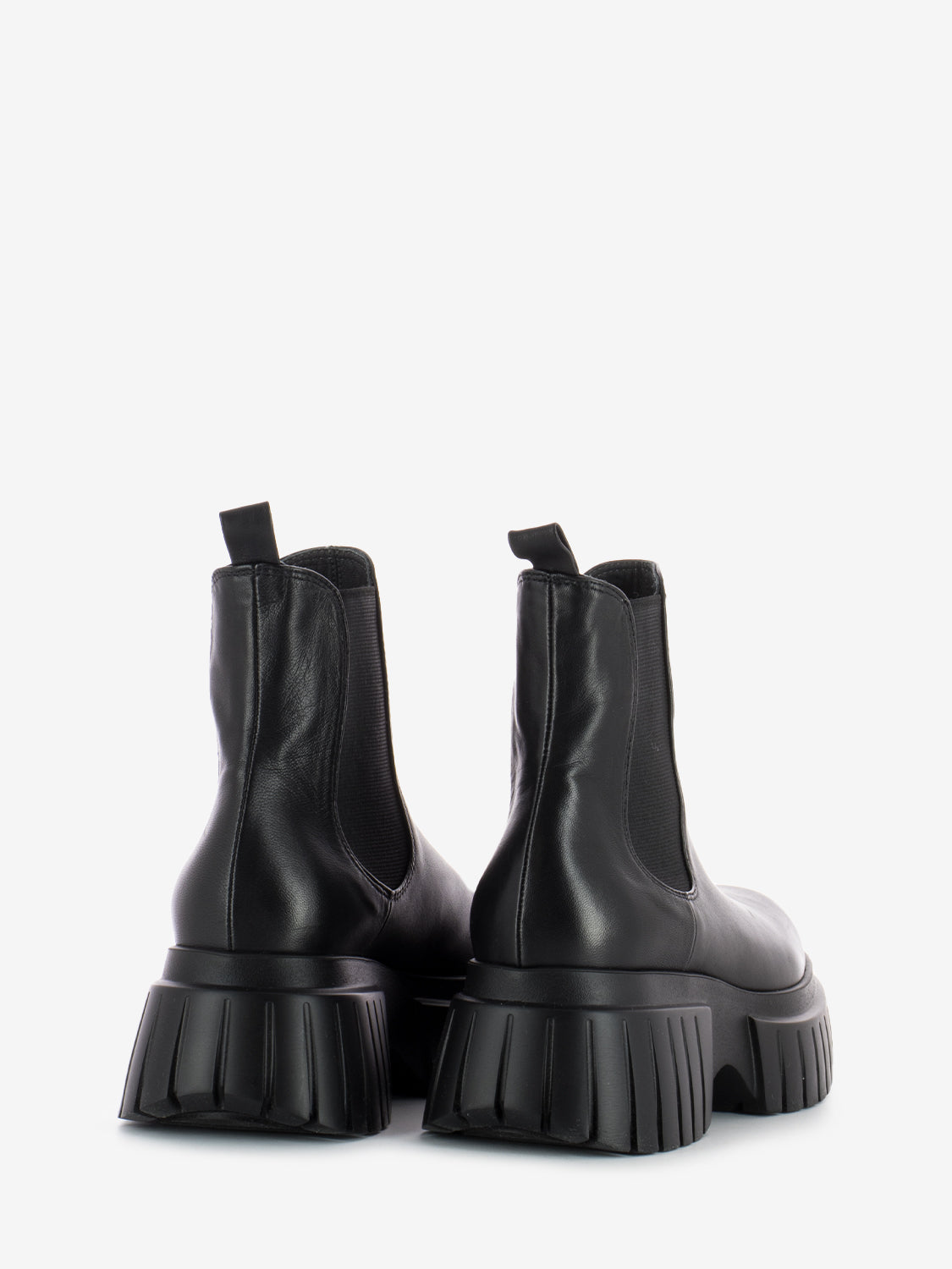 Black platform ankle boot