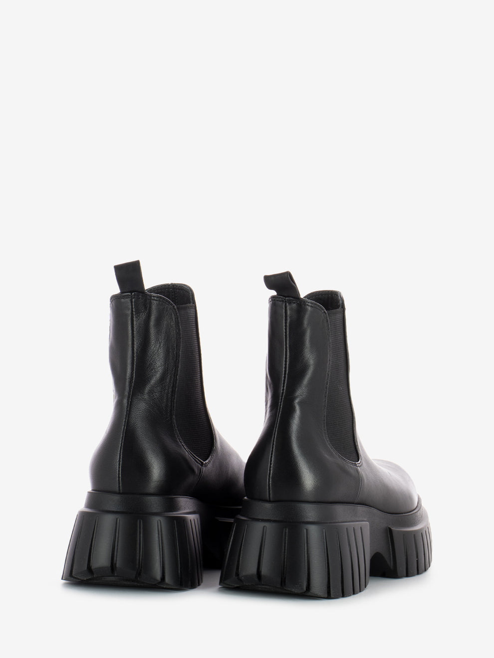 Black platform ankle boot