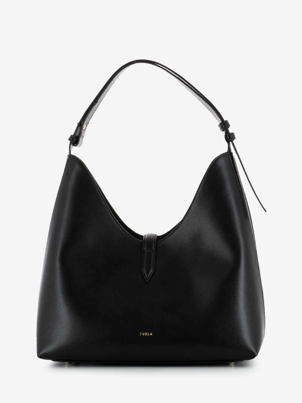 Drop M Hobo Bag in Black Leather
