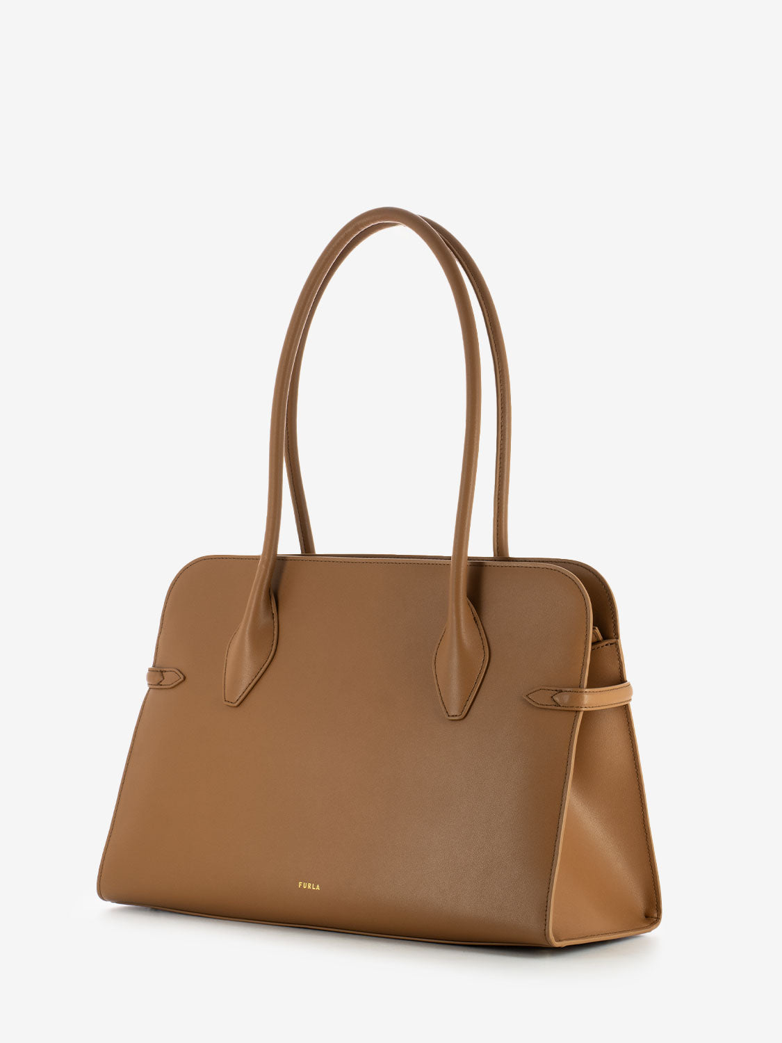 Drop Shoulder Bag L Dome Brandy